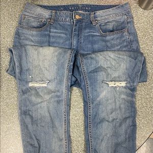 Women’s boyfriend jeans. White House Black Market